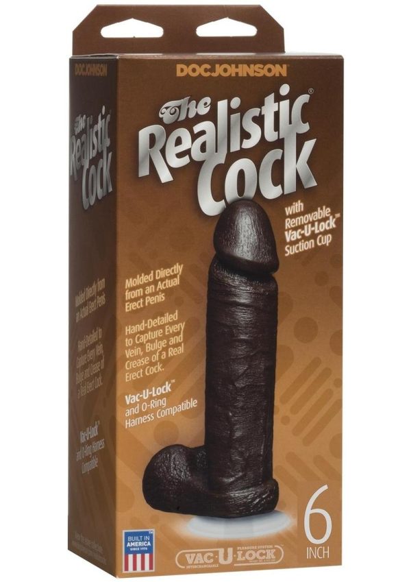 The Realistic Cock Dildo 6in - Black