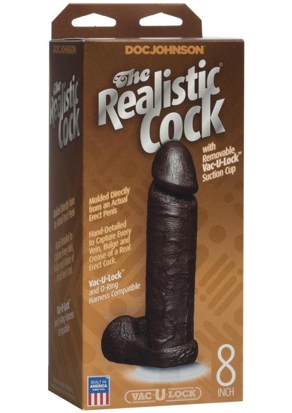 The Realistic Cock Dildo 8in - Black