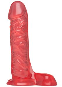 Crystal Jellies Ballsy Super Dildo 7in - Pink