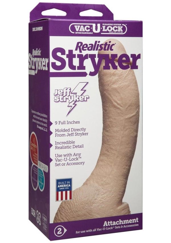 Vac-U-Lock Realistic Stryker Dildo 9in - Vanilla