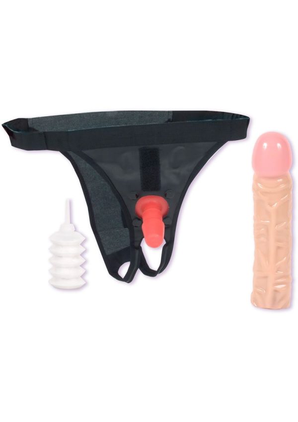 Vac-U-Lock Classic Dildo with Ultra Harness 8in - Vanilla