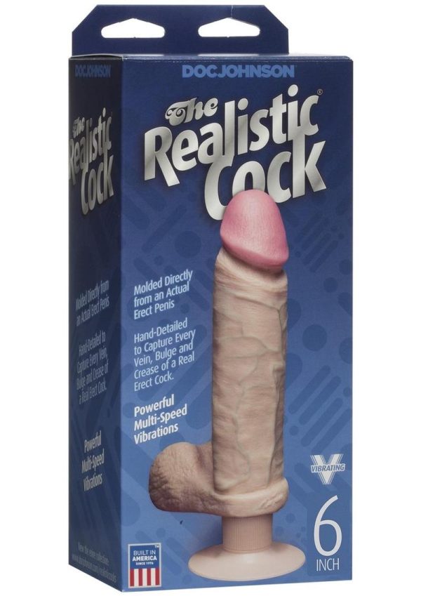 The Realistic Cock Vibrating Dildo 6in - Vanilla