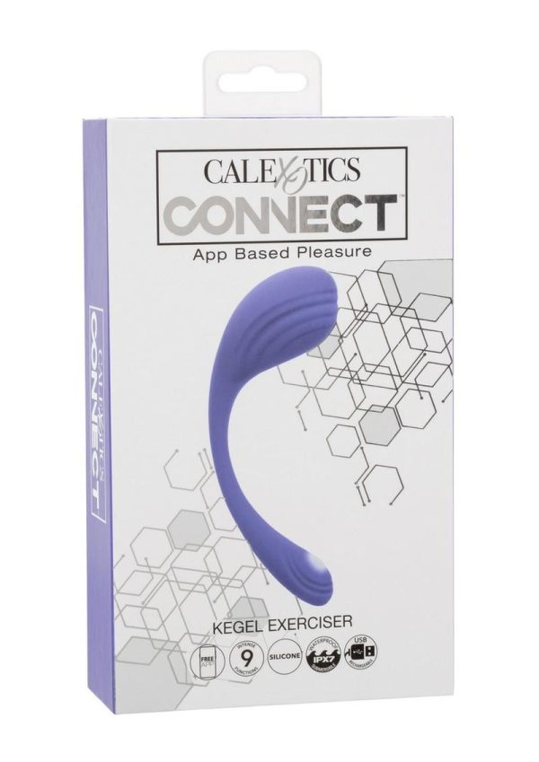 CalExotics Connect Kegel Exerciser Rechargeable Silicone App Compatible Stimulator with Remote - Purple