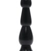 Lux Fetish Ribbed Butt Plug 9in - Black
