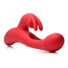 Inmi Rabbit Flick Flicking Silicone Rabbit Vibrator - Red