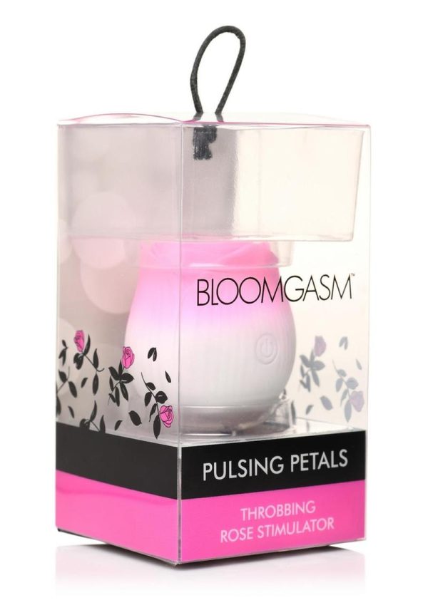 Bloomgasm Pulsing Petals Throbbing Silicone Rechargeable Rose Stimulator - Pink