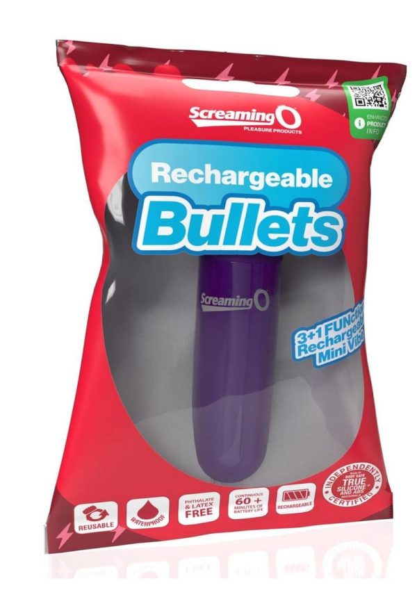 Screaming O Rechargeable Bullets - Purple