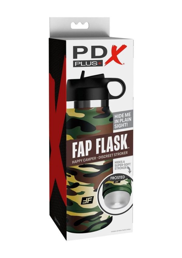 PDX Plus Fap Flask Happy Camper Stroker - Frosted/Camo