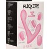 Flickers G-Flick Flicking G-Spot Rechargeable Silicone Vibrator with Remote - Pink