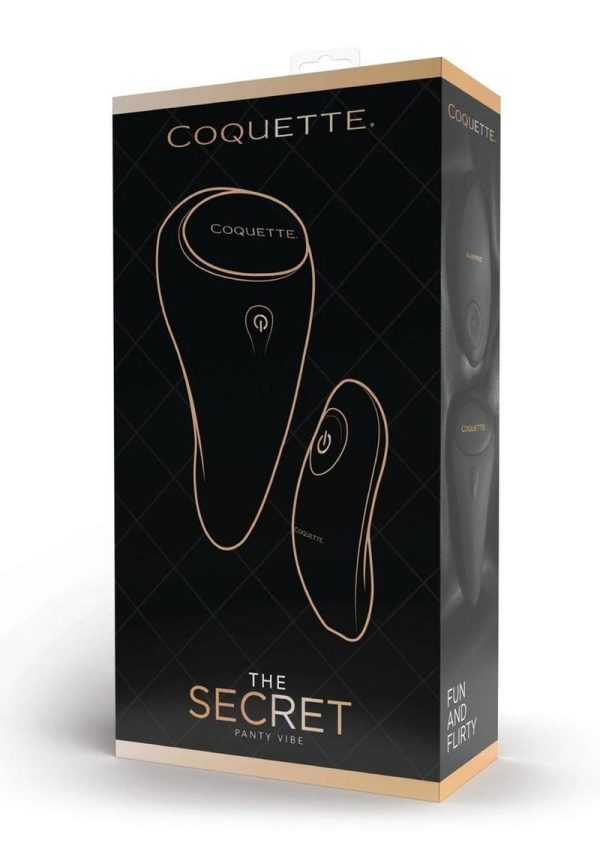 Coquette The Secret Panty Vibe Rechargeable Silicone Clitoral Vibrator - Black