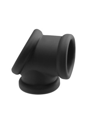 Renegade Piper Silicone Ball Strecher Cock Ring - Black