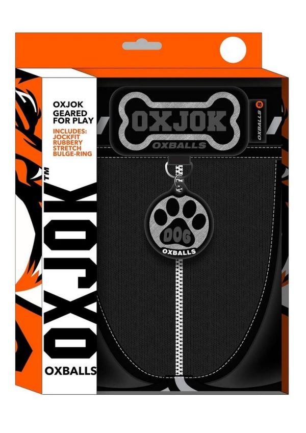 Dog Pack Pup Taggers 7-Tag Dog Jock - Black/Silver - Medium