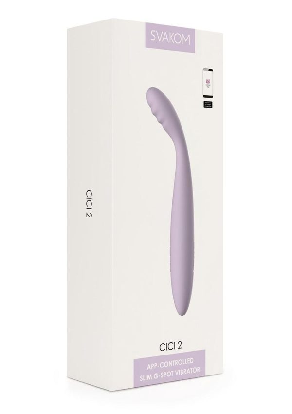 Svakom CICI 2 Rechargeable Silicone App Controlled G-Spot Vibrator - Lavender