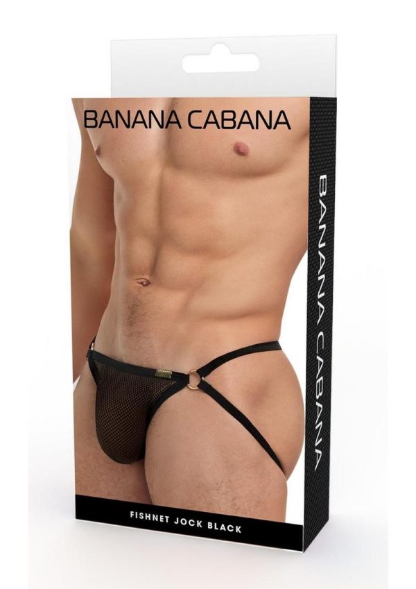 Banana Cabana Jock Mesh - Large/XLarge - Black