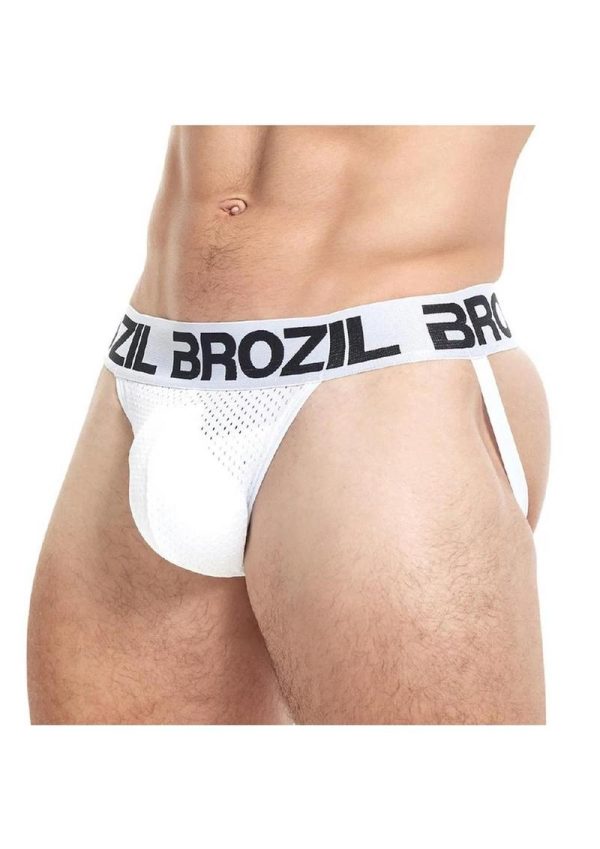 Brozil Ultra Bulge Enhancing Jockstrap - Small/Medium - White