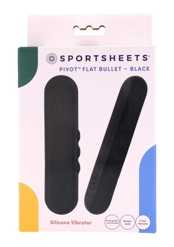 Pivot Flat Bullet Rechargeable Silicone Mini Vibe - Black