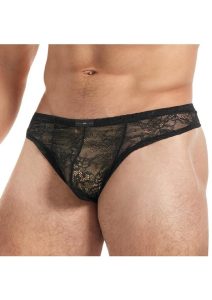 Lace King Lace Thong - Medium/Large - Black