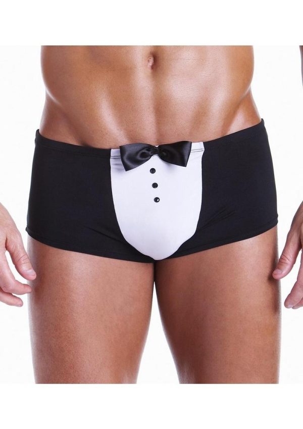 Fundies Black Tie Tuxedo With Bow Tie - O/S - Black/White