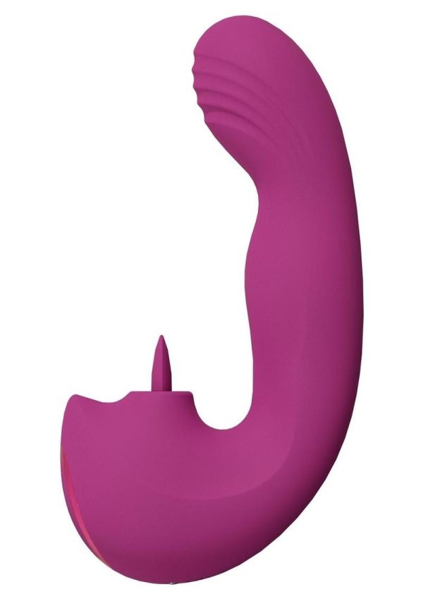 Vive YUMI Rechargeable Silicone Triple Motor G-Spot Finger Motion Vibrator - Pink