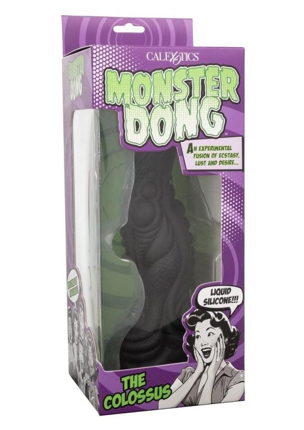 Monster Dong The Colossus Silicone Dildo 9.75in - Black