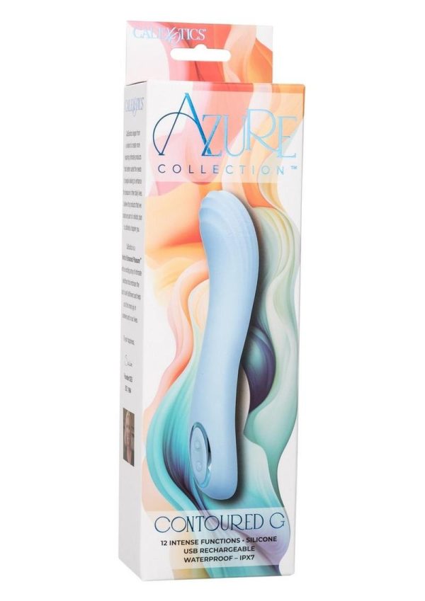 Azure Collection Contoured G Rechargeable Silicone Vibrator - Blue