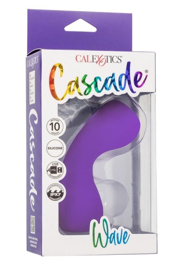 Cascade Wave Rechargeable Silicone Vibrator - Purple