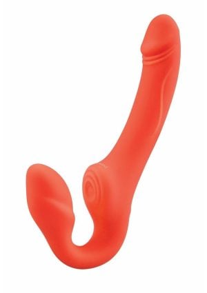 Bodywand I.D. Access Rechargeable Silicone Strapless Strap-On - Coral