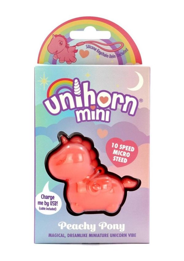 Unihorn Mini Peachy Pony Rechargeable Silicone Clitoral Vibrator - Pink