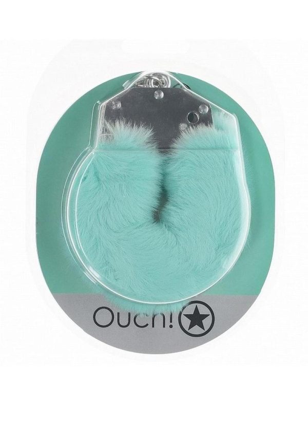 Ouch! Heavy-Duty Fluffy Handcuffs - Powder Green