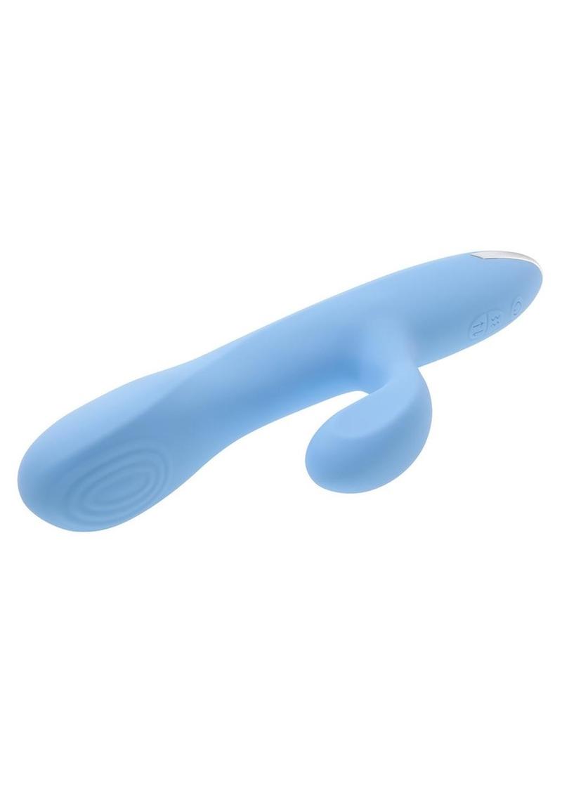 Playboy Up and Away Rechargeable Silicone Rabbit Vibrator - Blue