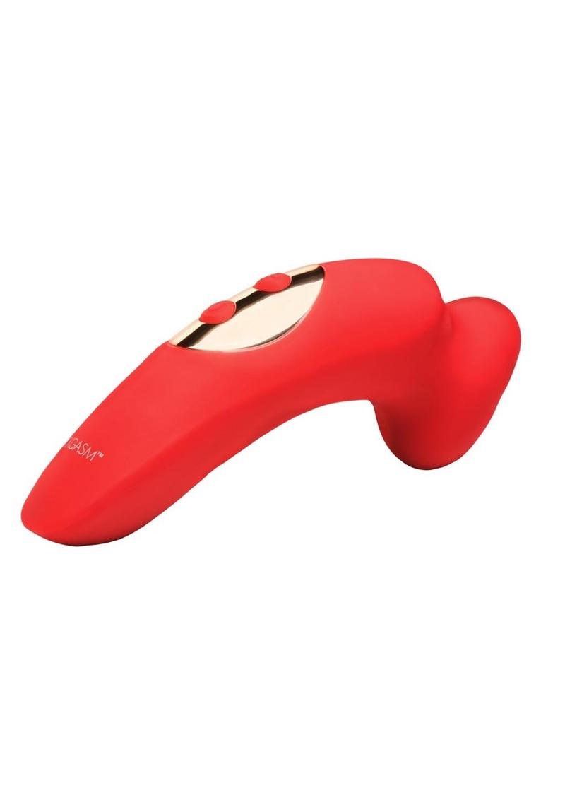 Lickgasm Plump Rechargeable Silicone Kiss Sucking and Vibrating Clitoral Stimulator - Red