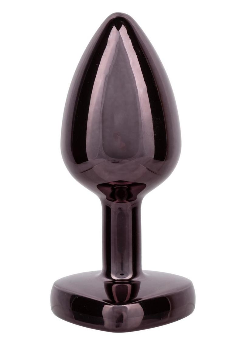 Jewel Black Diamond Heart Anal Plug - Small - Black