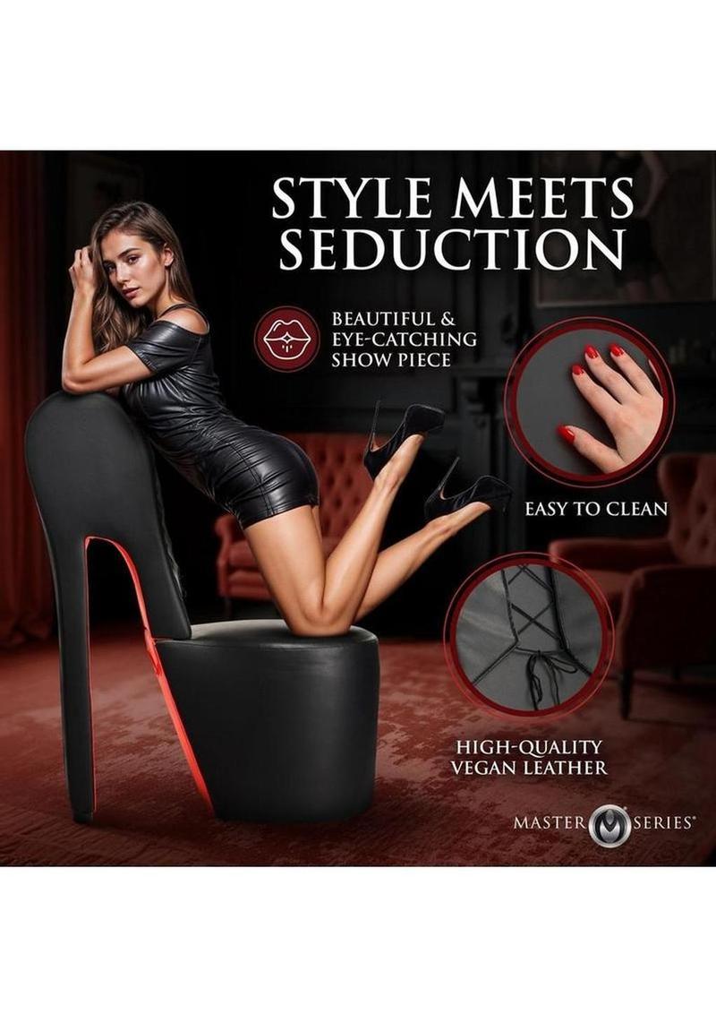 Master Series Stiletto Sex Chair - Red/Black