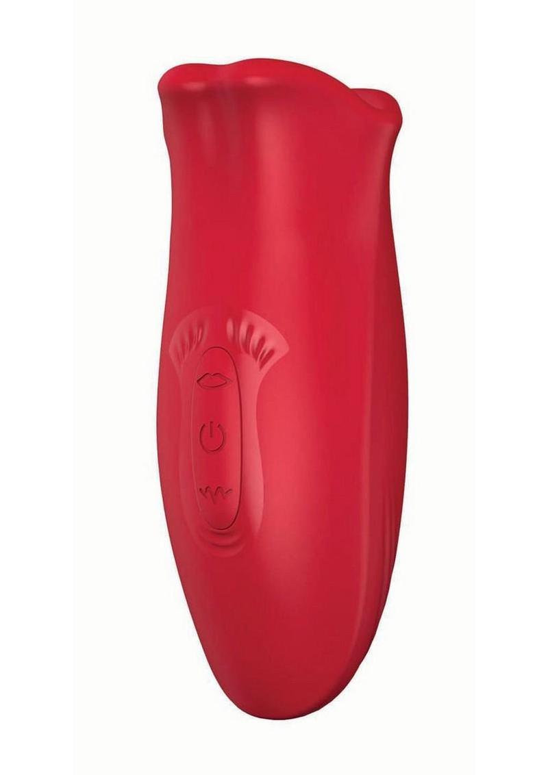 Clit-Tastic Tongue Licking Lover Rechargeable Silicone Stimulator - Red