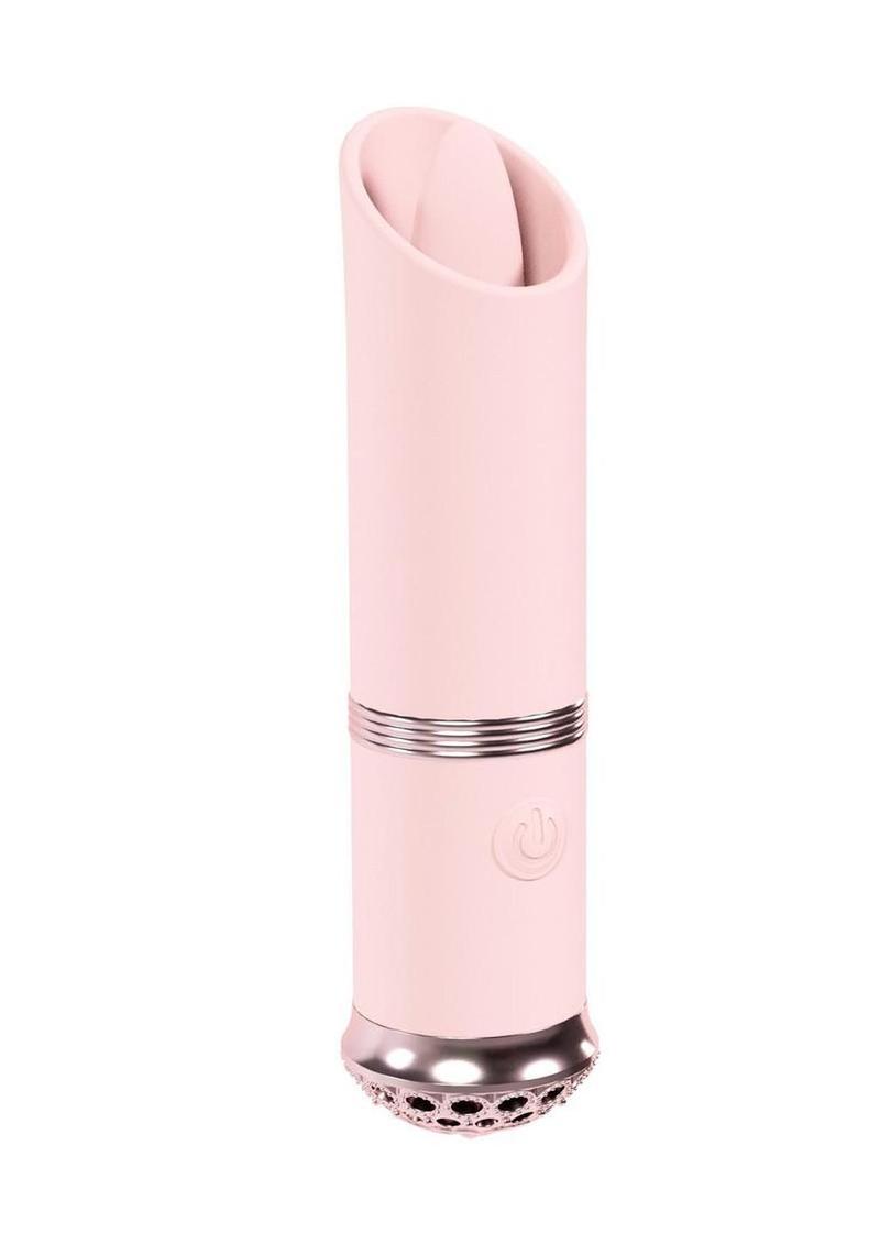LoveLine Luxe Silicone Rechargeable 10 Function Mini Lipstick Vibrator - Pink