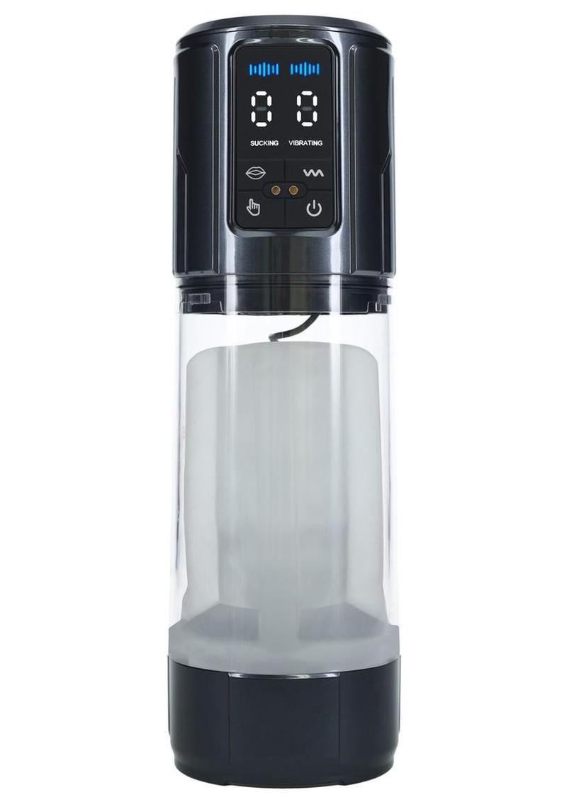 Pumped UltraLift 10 Function Rechargeable Masturbator - Gun Metal