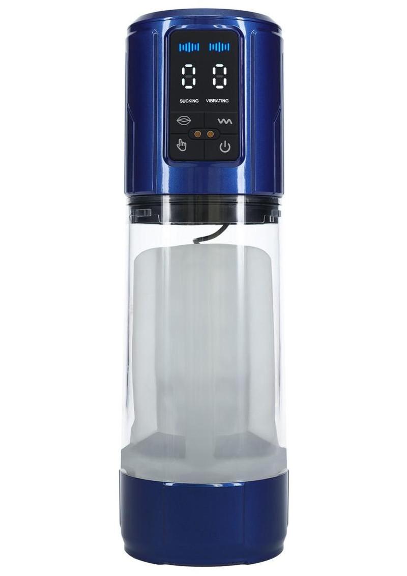 Pumped UltraLift 10 Function Rechargeable Masturbator - Metallic Blue