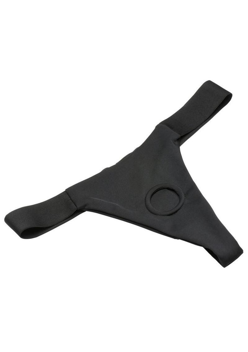 Bedroom Bliss Chérie Thong Strap-On Panty Harness - Medium - Black