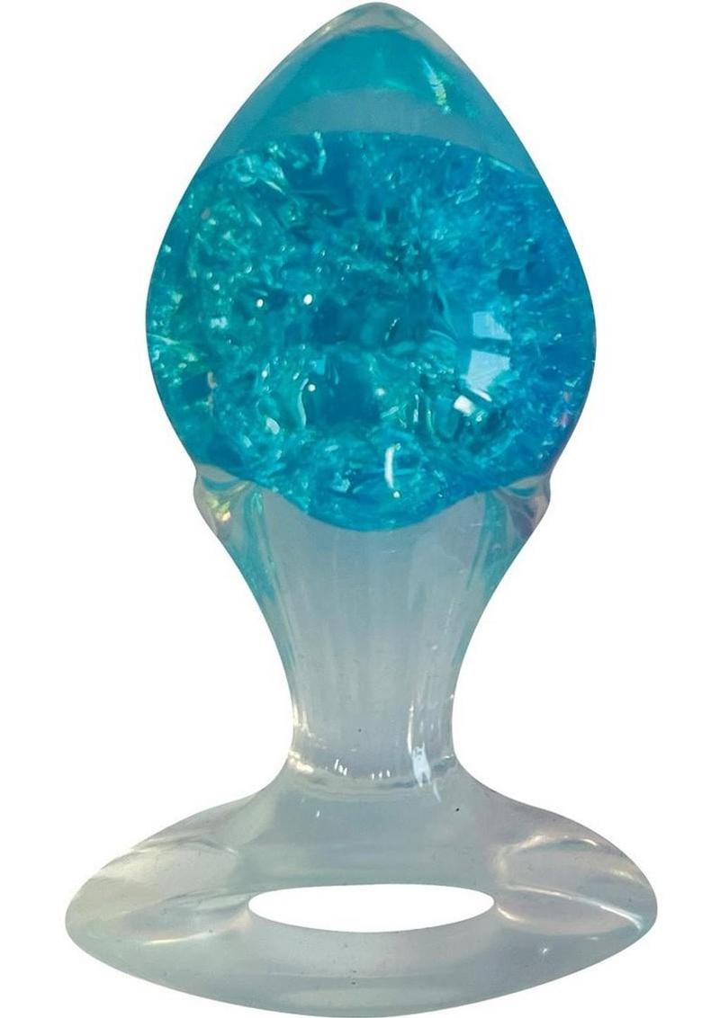 Cotton Candy Joy Gems Silicone Pleasure Anal Plug - Saphire
