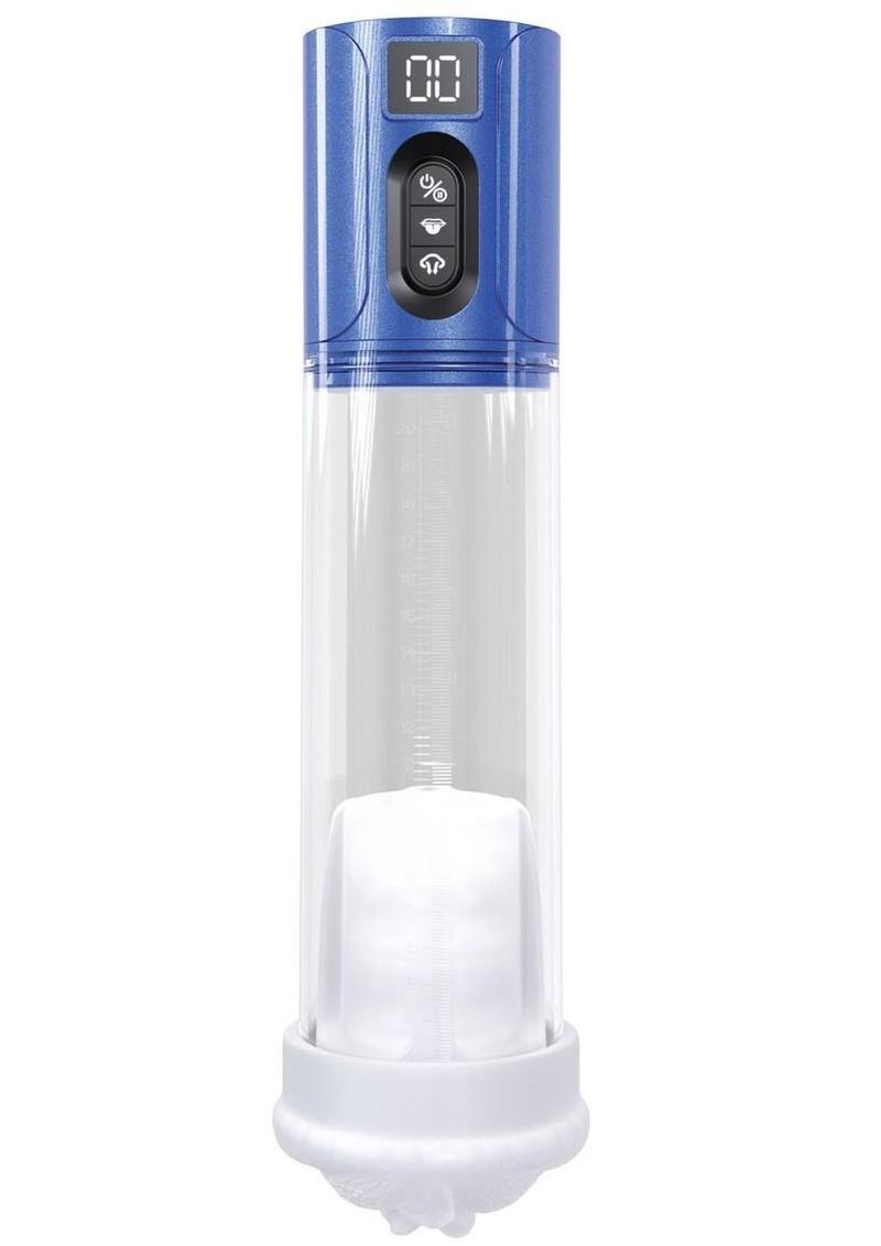 Pumped HyperLift 7 Function Rechargeable Masturbator - Metallic Blue