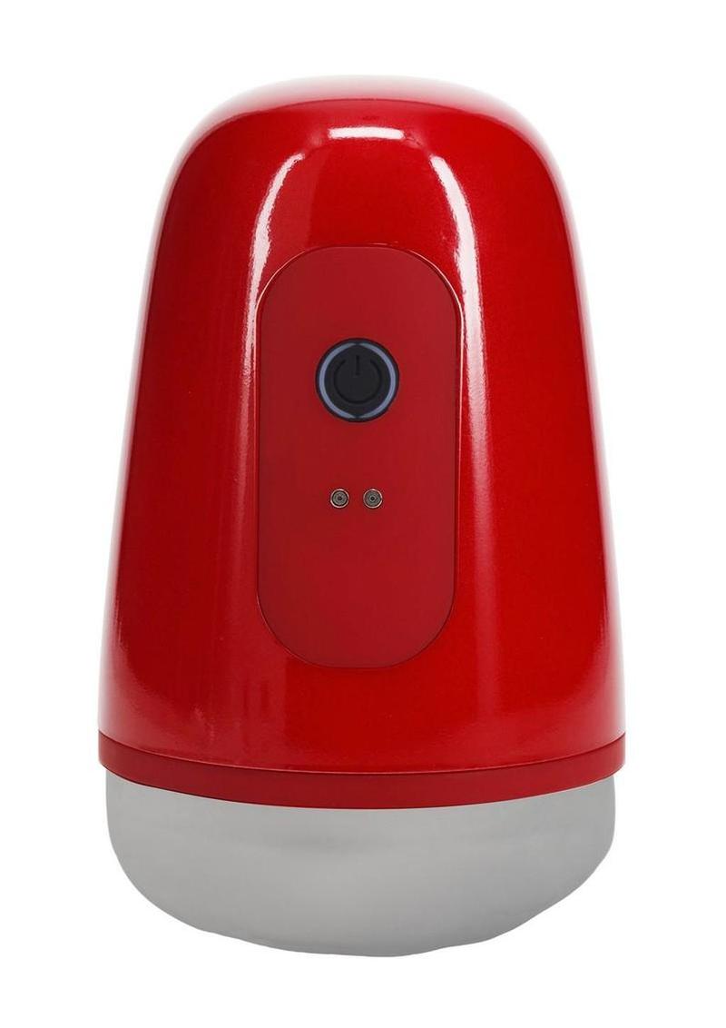Pumped Vibrobator 10 Function Rechargeable Masturbator - Metallic Red