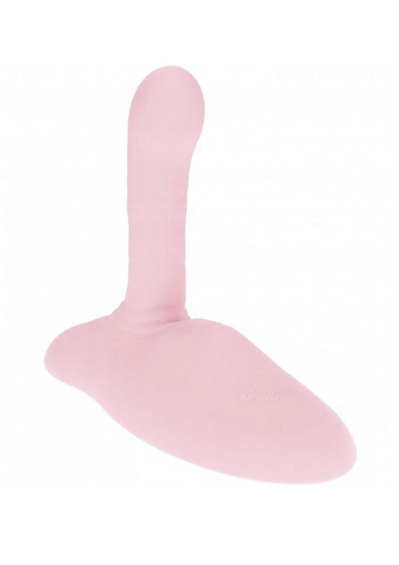 Loveline Satisfaction Grinder Silicone Rechargeable Thrusting  Pulse Wave Vibrator - Pink
