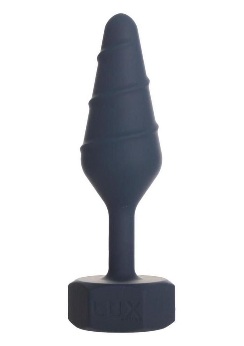 Lux Active Twist Rechargeable Silicone Anal Plug - Large - Blue