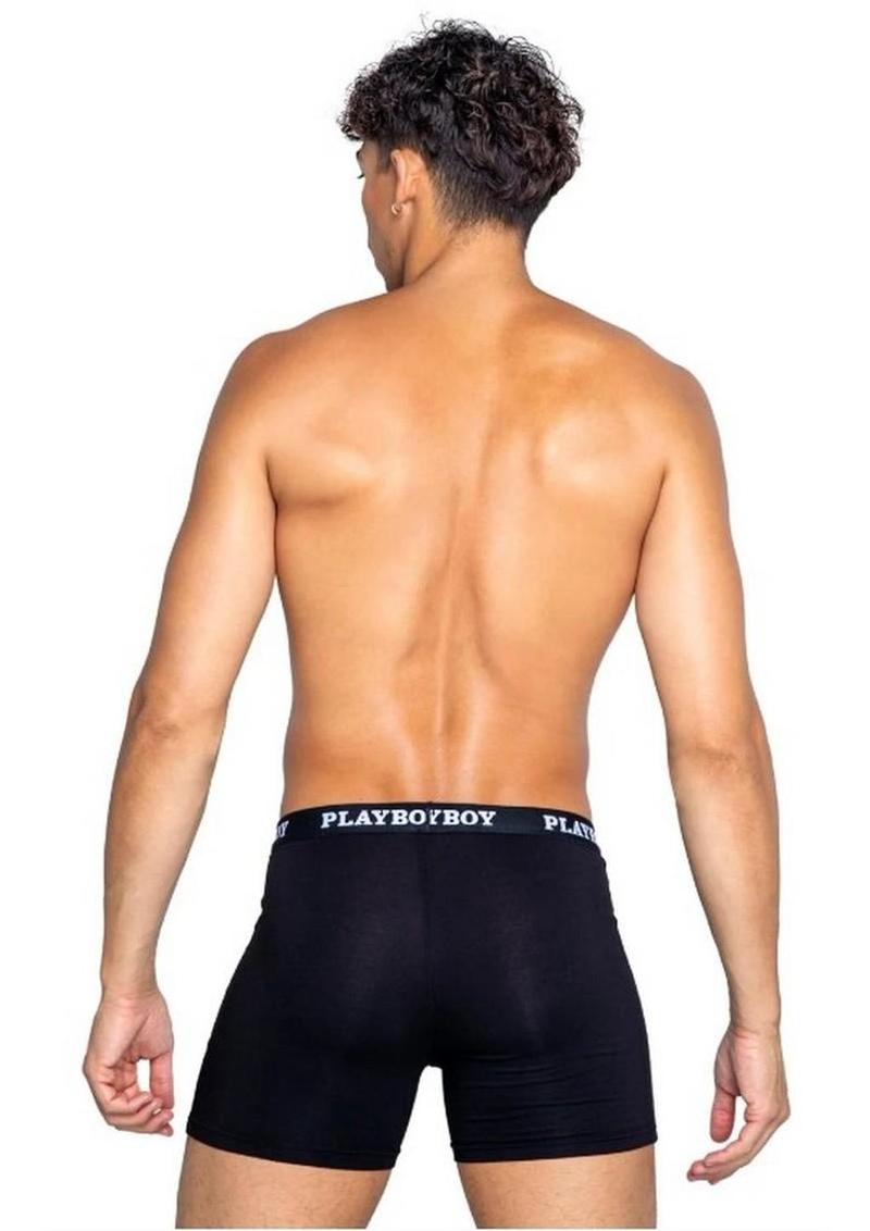 Playboy Mens Tuxedo Classic Boxer - Small - Black/White