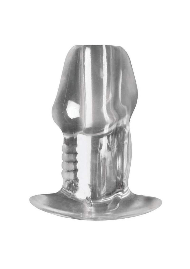 Master Series Dicked Hollow Anal Plug - Small - Clear