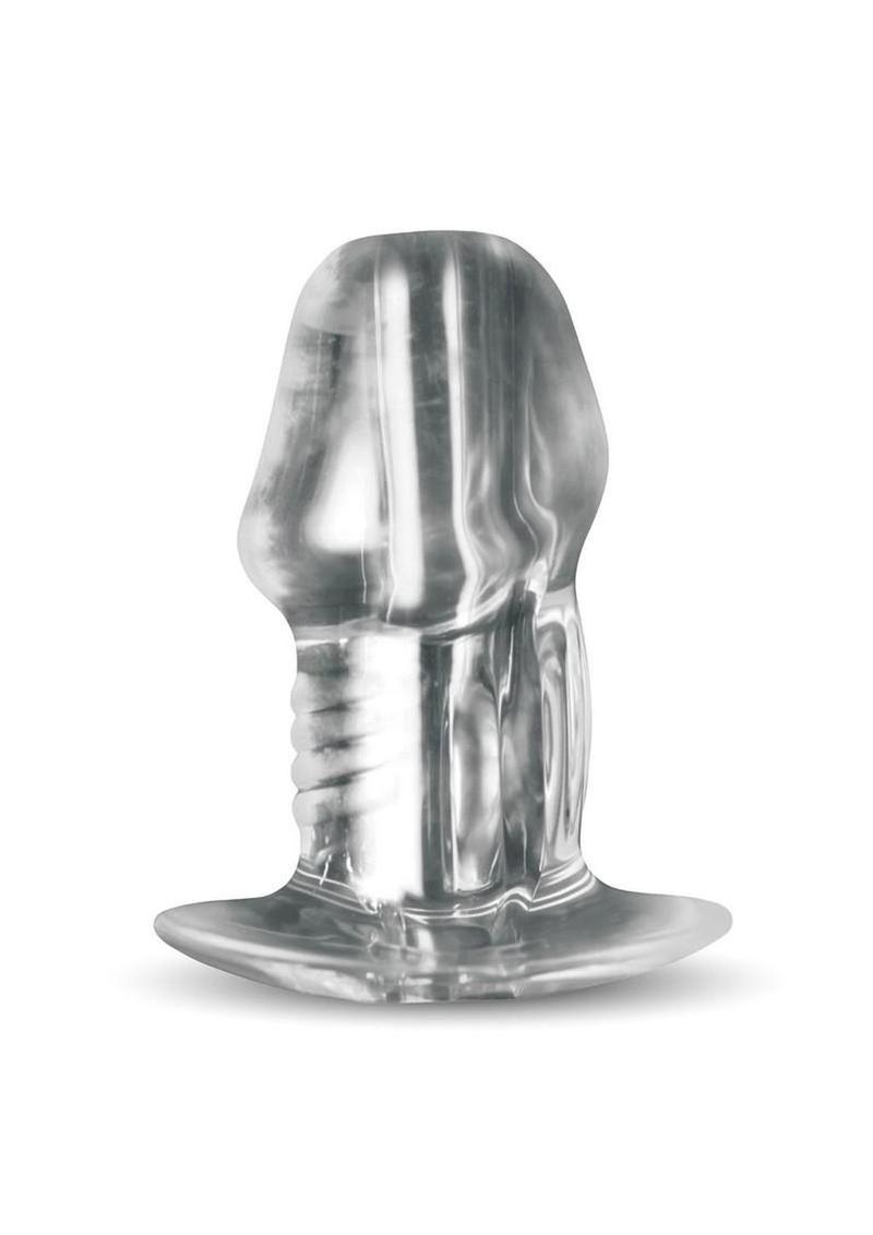 Master Series Dicked Hollow Anal Plug - Medium - Clear