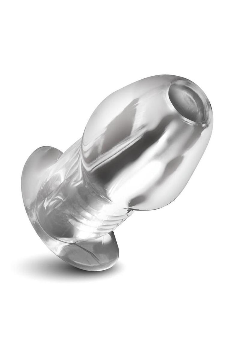 Master Series Dicked Hollow Anal Plug - Large - Clear