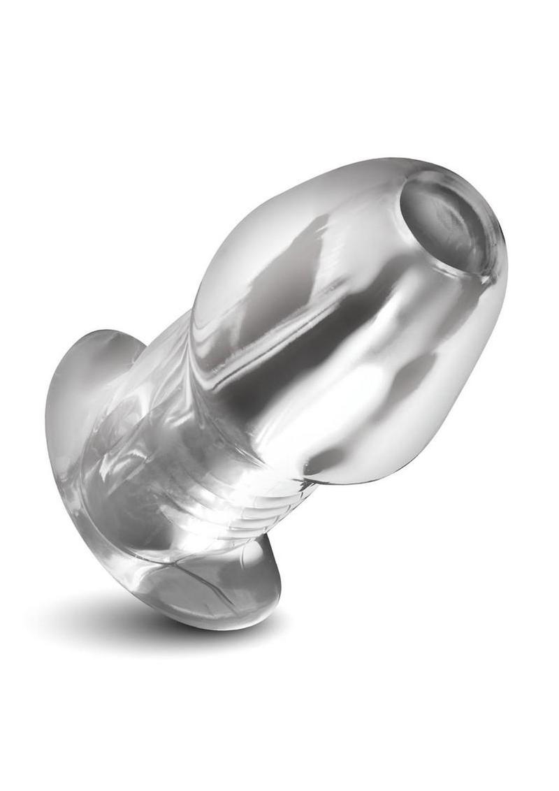 Master Series Dicked Hollow Anal Plug - XLarge - Clear