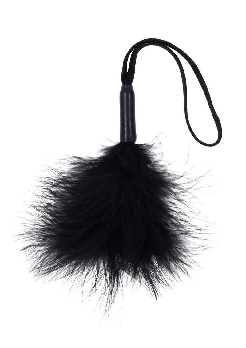 Sex and Mischief Peaches N CreaMe Wrist Feather Tickler - Black