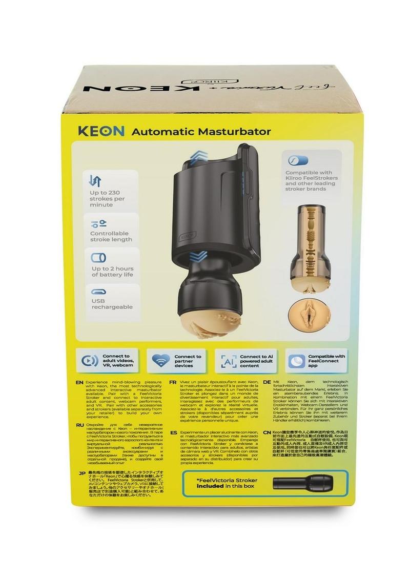 Kiiroo Keon Wifi and Feel Victoria Interactive Masturbator Combo Set - Pussy - Vanilla